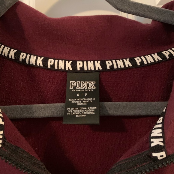 ❌SOLD Victoria Secret Pink Quarter-zip - Picture 4 of 7